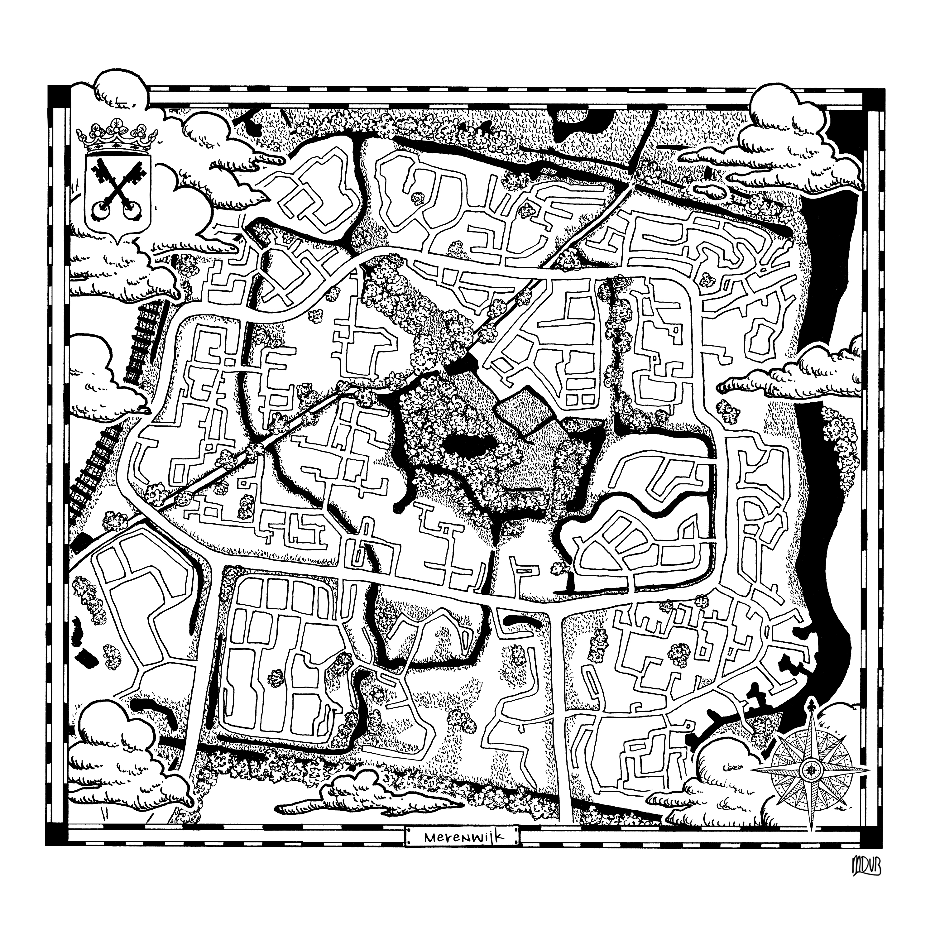 Plattegrond Leiden - Merenwijk